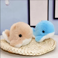 12cm Cute Ocean Toys Plush Blue Dolphin Stuffed Animal Toys Faux Fur Keychain for Kids Bag Purse Backpack Charm Trinket Gift