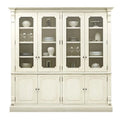 European Modern Style Solid Wood White Convertible Living Room Display Storage Cabinet
