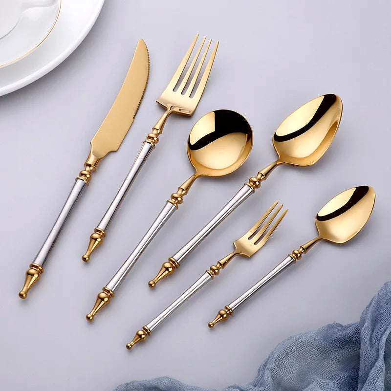 High-end Luxury Aristocratic Tableware Knife Spoon Fork