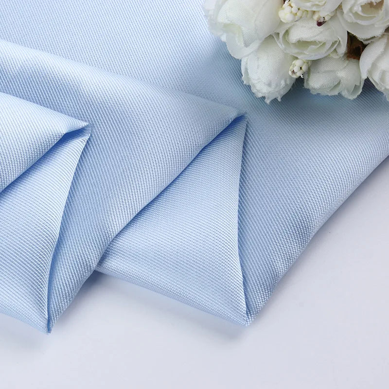 Wholesale ELLEN Satin Fabric by Mikado Soft Double Twill Polyester with Woven Pattern for Evening Party Bridal & Wedding Dresses