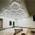 8*16Ft Auto Hexagon LED Light Aluminum Fast Heat Dissipation for Workshop & Car Garage Manufacture Wholesale