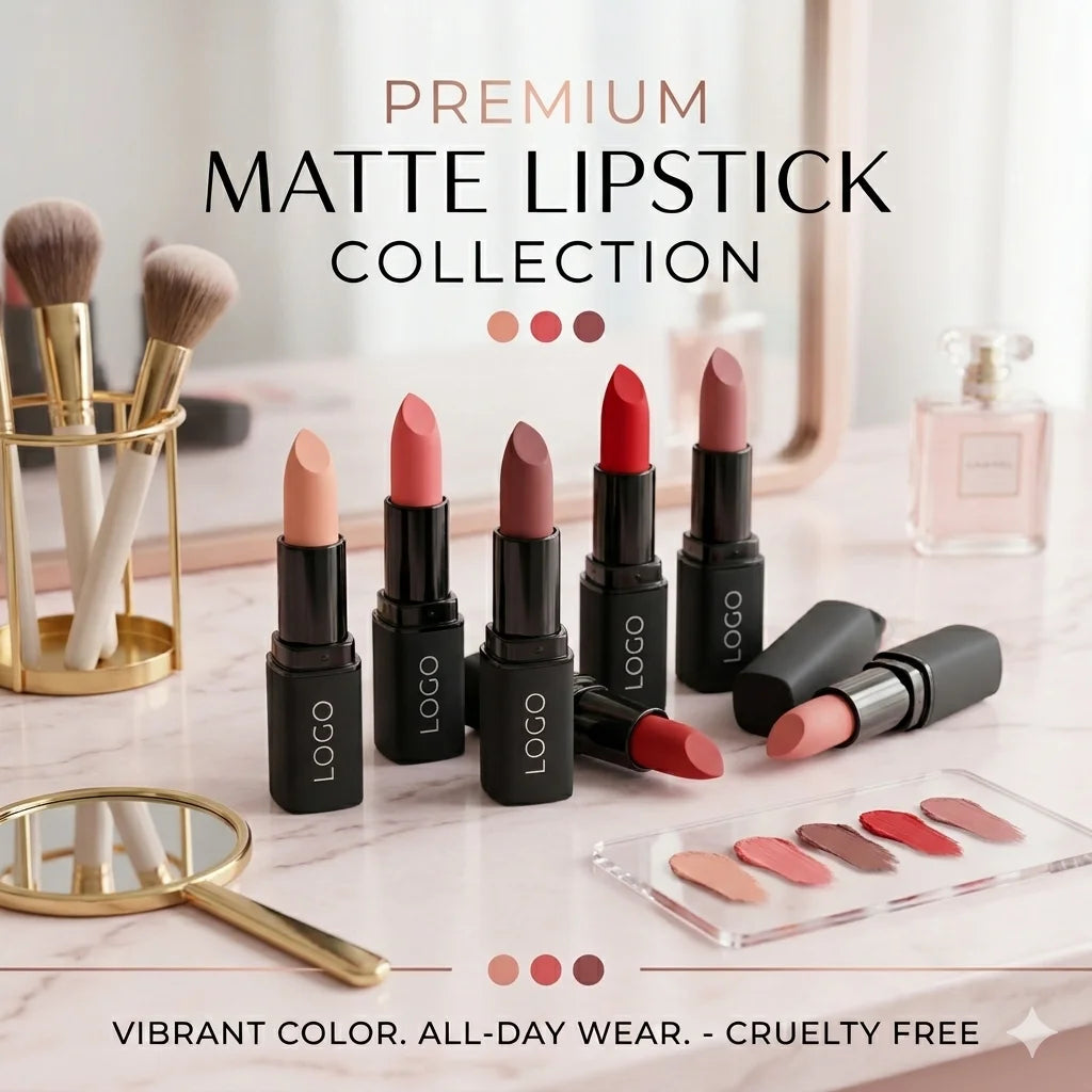 Wholesale Vegan Velvet Lip Tint Stick Makeup Long Lasting Lip Stick Private Label Waterproof Matte Lipstick