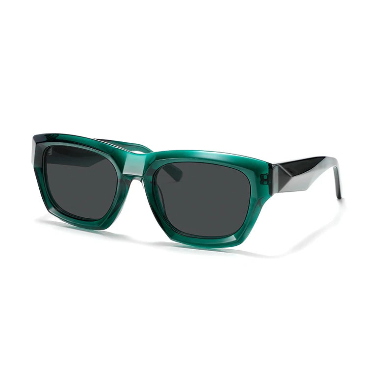 Luxury Polarized Acetate Eyewear Rectangle Sun Glasses Custom Logo Unisex Sunglasses