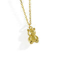 925 Sterling Silver Love Teddy Bear Charm Pendant Necklace Gift for Women Girls