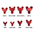 AN6 AN8 AN10 Aluminum Y Block Adapter Fittings Black Y Type Oil Pipe Joint Made of Durable Aluminum Alloy