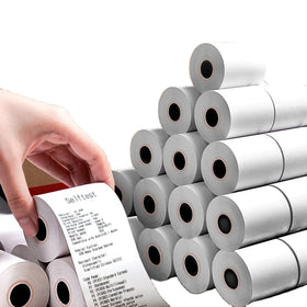 57x40mm/Customized Size Thermal Paper Rolls White Thermal Paper Cash Register POS Receipt Paper (50 Rolls) Thermal Tape