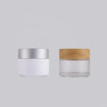 100G Wood-grain Bamboo Cap Cosmetics Face Cream Transparent Cream Jar