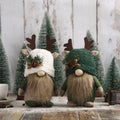 Cross-border Cute Antler Knit Doll Gnome Window Decoration Christmas Dwarf Tabletop Decoration