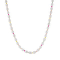 RINNTIN GPN71 Cultured Freshwater Pearl Beads Chains Lanyard for Women Simple Colorful Beaded 925 Sterling Silver Necklace
