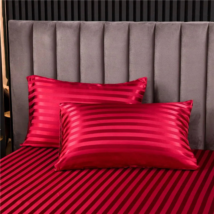 2 Pieces Satin Pillowcase for Hair and Skin Silk Satin Pillowcase 2 Pack/Queen Size Pillow Cases Set of 2