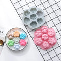 Food Grade Lovely Cat Print Paw  Ice Cube Tray Mold  2  Types 7 Holes Cat Paw Shaped Silicone Cake Chocolate Molds
