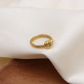 BASQUESUN Factory Wholesale Custom Popular Stainless Steel Knot Gold Personalized New Light Luxury Simple Women's Ring