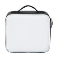 Portable Cosmetic Train Case Adjustable Dividers Makeup Bag with Removable Mirror and Light 3 Colors Adjustable Brightness