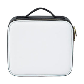 Portable Cosmetic Train Case Adjustable Dividers Makeup Bag with Removable Mirror and Light 3 Colors Adjustable Brightness