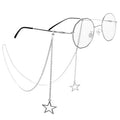Fatingna Stylish and Simple Large Star Pendant Glasses Chain Colorfast Chain Eyeglass Chain Stainless Steel Jewelry