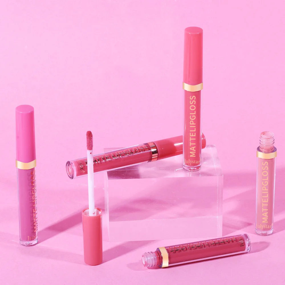 Succsion Wholesale  Vegan Cute Makeup Liquid Lipstick Private Label Custom Lip Gloss With Clear Lip Gloss Tubes