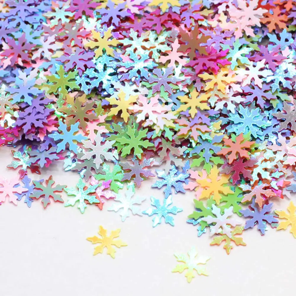 Beautiful Sequins 500g/bag Colorful Snowflake Winter Snow Flower Nail Sticker Phone Case Sticker