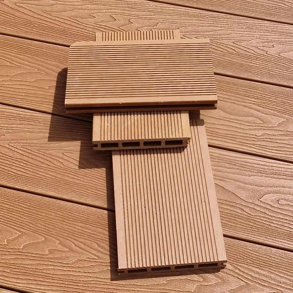 Hot Sale Waterproof Round Hole Square Hollow Teak Wpc Swimming Pool Decking Anti-uv Wood Plastic Composite Flooring