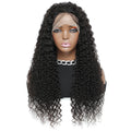 AYTwigs for for Wig Brazilian Virgin Remy Cuticle Aligned Hair Glueless Transparent for Lace Deep Wave 180% Density