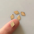 14K Gold Filled Jewelry Charm Initial Geometry Rhombus Pendant for Bracelet Necklace Jewelry Making