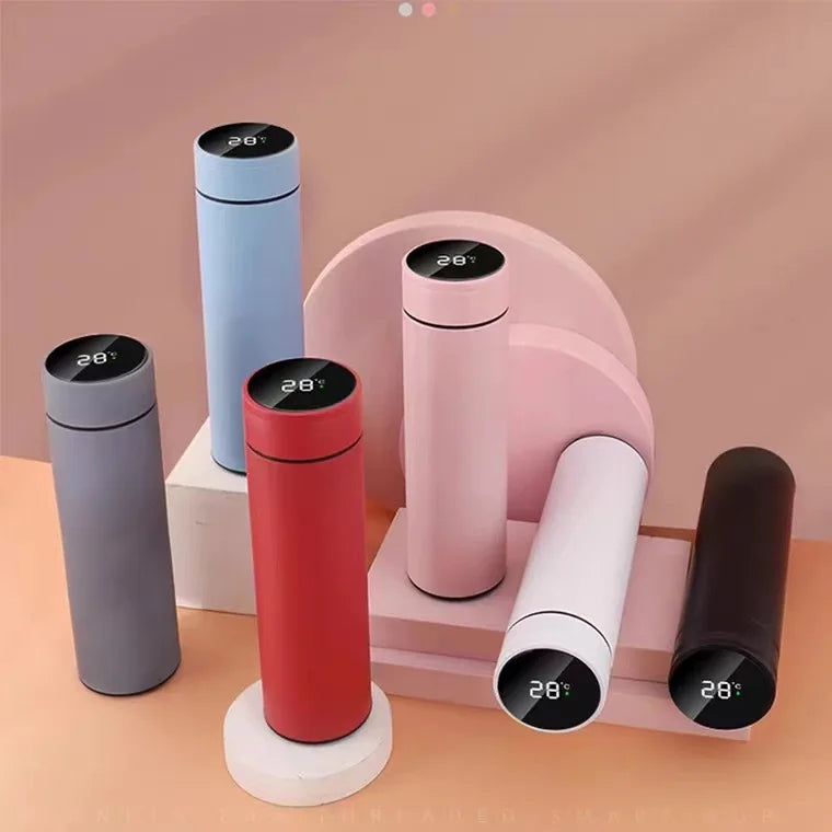 2022 Infuser Smart Water Bottle Stainless Steel Thermos Tumbler Digital Vacuum Flasks with LED Temperature Display
