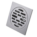 Bathroom Chrome Shower Drain Hair Strainer Floor Drain Stainless Steel Square Drain