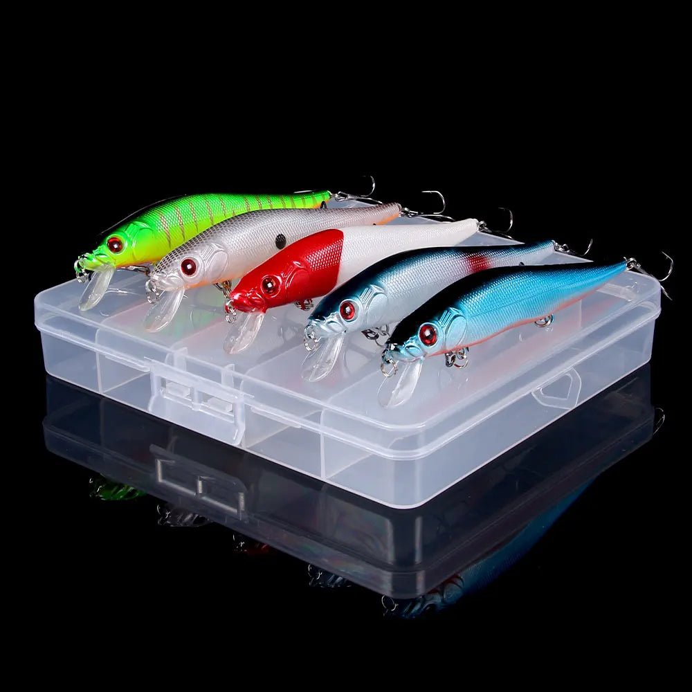 5 Pcs/box 140mm 23g Minnow Fishing Lure Floating Wobblers Artificial Bait Hard Crankbaits Hooks with Box