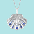 LULUFOCUS Trendy Jewelry Metal Shell Pendant Sterling Silver Girls Dainty Rhodium Plated Necklaces