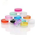 Cheap Small Sample Container clear Empty Skincare 3g 5g Round Shape Cosmetic Plastic Jars with Colored Lids