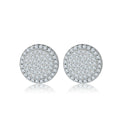 Fashion Hot Selling Trendy Rhodium 925 Sterling Silver Pave Zircon Stud Earrings for Engagement Wedding Anniversary Party Gift