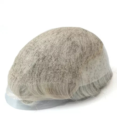 Q6 Swiss Lace Front Toupee for Men 100% Human Hair with PU and French Lace System