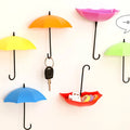 Set of 3 Colorful Umbrella Wall Rack Single Hook Key Organizer for Garage Use for Keys Jewelry Small Items Living Room Bathroom