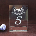 Romantic DIY LED Acrylic Wedding Table Decor Handmade Engraved Music Angel Style Numbers Cards with Clear Light Includes Base