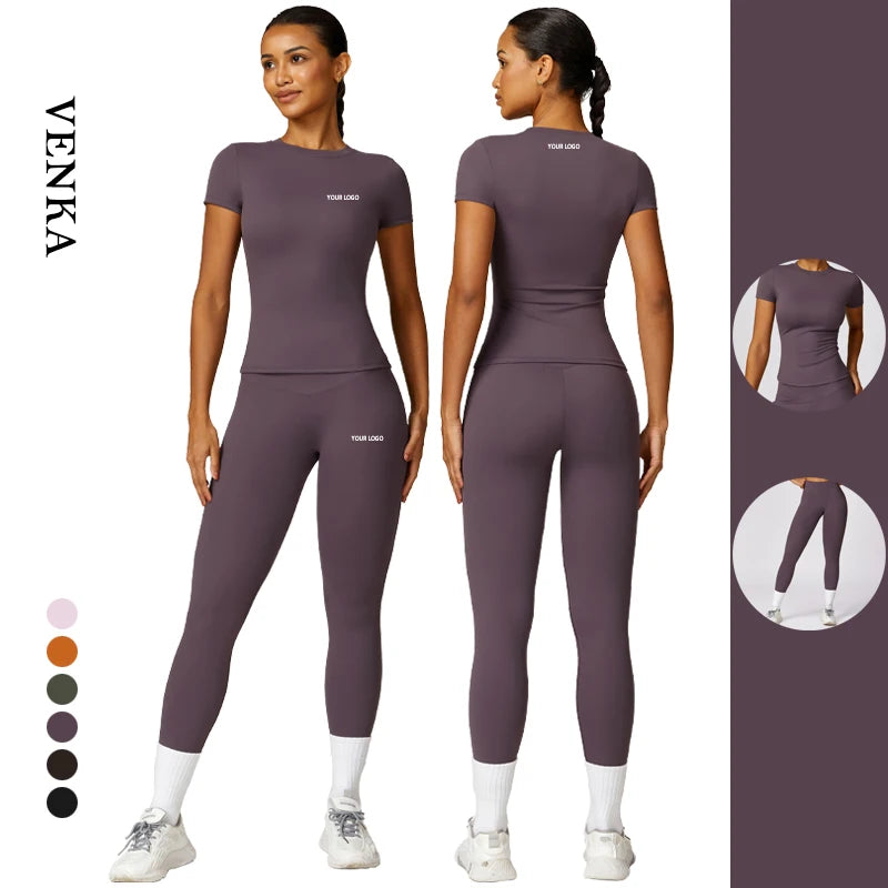 New Wholesale Women Fitness Clothing Sportswear Sports Bra Gym Shorts Sleeve Zipper Long Sleeve and Butt Lift Leggings Yoga Set