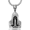 Mens Classic Punk Jewelry Vintage Gothic Rock Stainless Steel Large Medium Small Death Skull Charm Pendant
