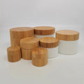 Recyclable 30g 200ml Bamboo Wood Eye Cream Jar Empty Plastic Lined Bamboo Bottle Empty Jar Mask Cream Jar