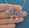 Silver Plated Butterfly Pendant Big Butterfly Necklace Women Costume Cosply Jewelry Accessories Wholesale