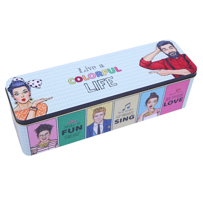 Top Sales Rectangle Airtight Tea Tinplate Box Personalized Hua Peng 330*100*100 0.28-0.32mm Thickness Empty Metal Canned
