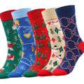 Winter Novelty Cozy Crew Cotton Colorful Sock Fuzzy Cozy Thick Socks Snowflake Santa Claus Fun Christmas Socks for Unisex