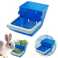 Farming Cage 10cm Rabbit Feed Trough Plastic Rabbit Feeder Box Hopper for Sale