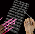 BIN 120pcs 5XL Long Nail Art Tips French False Design ABS Full Cover Clear Press on Nail Tips