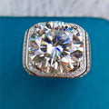 New Arrival Silver 925 Original Brilliant Cut 13 Carat Diamond Test Past D Color Moissanite Wedding Ring for Men Fine Jewelry