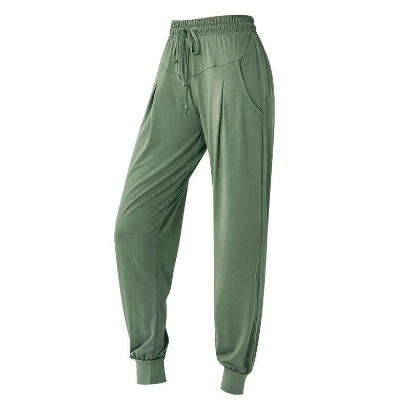 High Waist Women's Sports Jogging Yoga Tracksuit Pants Drawstring Sweatpants Joggers Trousers Women