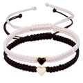 AA016571 Handmade Alloy Love Heart Shape Charm Bracelet Rope Thread String Bracelets for Men Women Couples