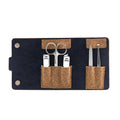 New Design Portable Manicure & Pedicure Set 4pcs Mini Mini with New Pattern Leather Bag for Men Travel Grooming Kit