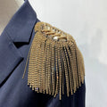 Hot Selling Luxury Diamond Studded Badge Clothing DIY Garment Accessories Luxury Tassel Diamond Shoulder Badge