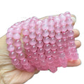 Classic Style Natural Color Cat Eyes Dark Pink Semi-Precious Gemstone Bracelet 6mm 8mm 10mm round Bead Strand Stretch