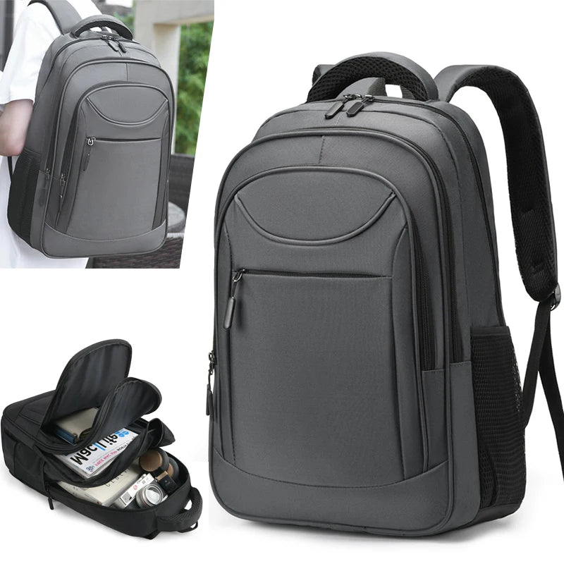 Laptop Backpack Waterproof Light Weight Leather Bag Sleeve Classic Business Student Backpack for Men