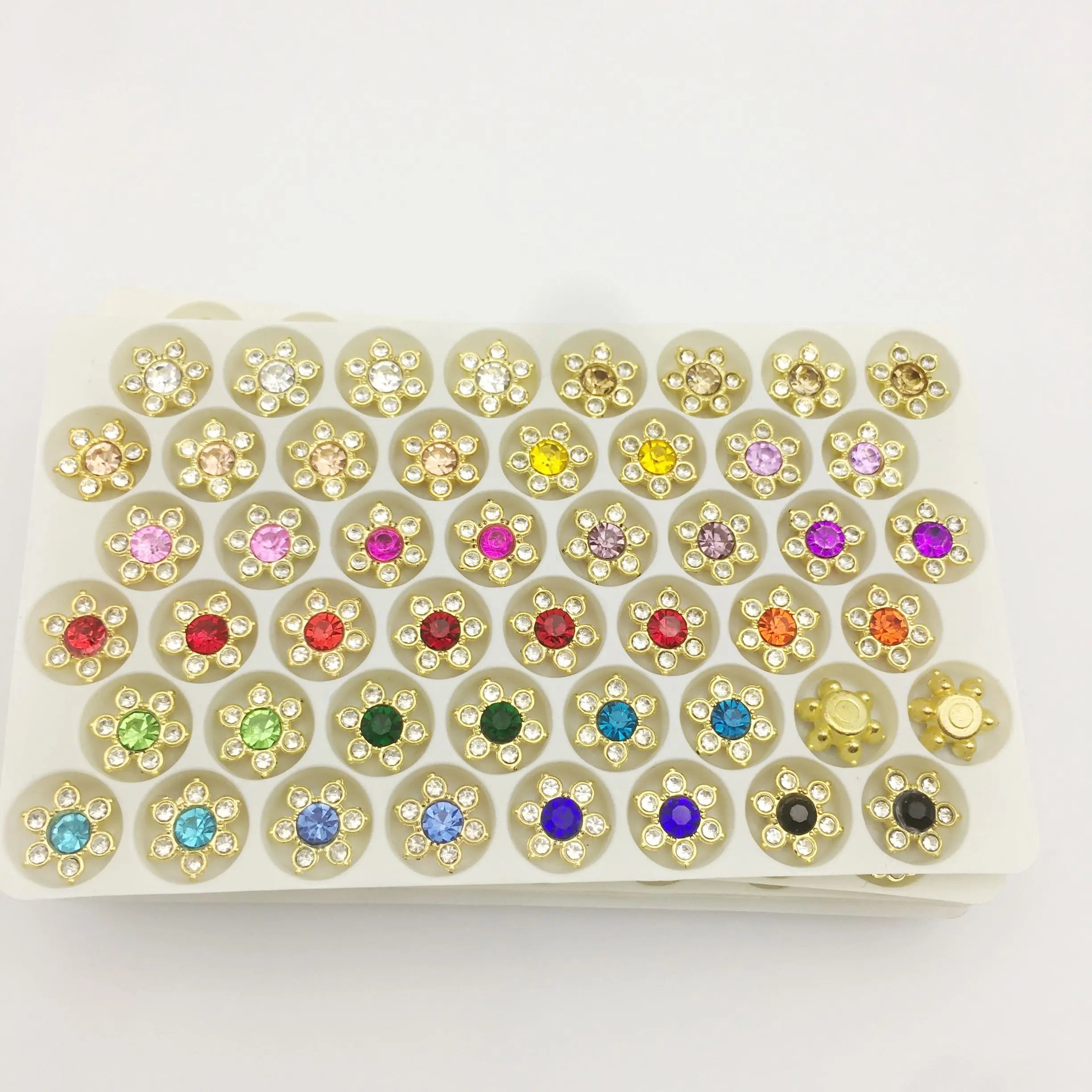 SINRONG Women's Accessories Hexagonal Full Drill Rig Flat Back Crystal Rhinestone Adhesive DIY Hair Clip Hoodie Star Plastic