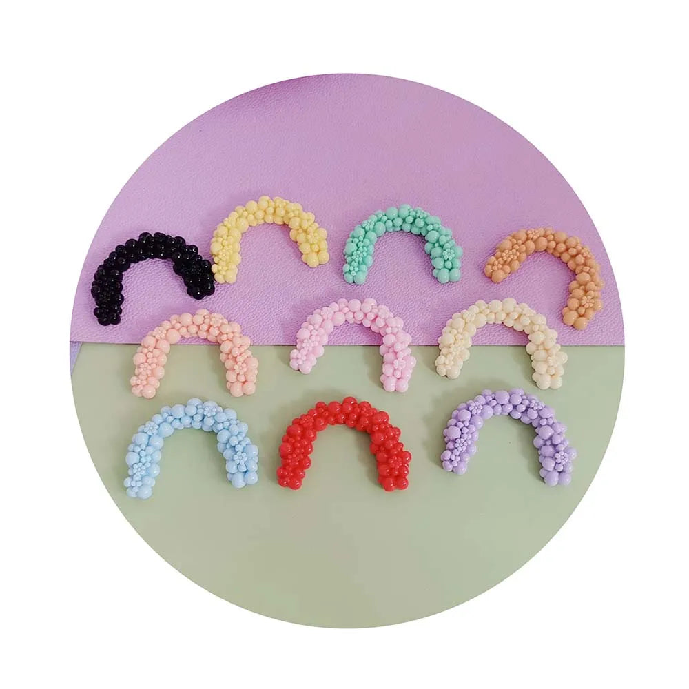 Valentines Day Balloon Arch Kawaii Charms Cute Balloon Shape Resin Cabochons Ornaments for Hair Accessories Phone Case
